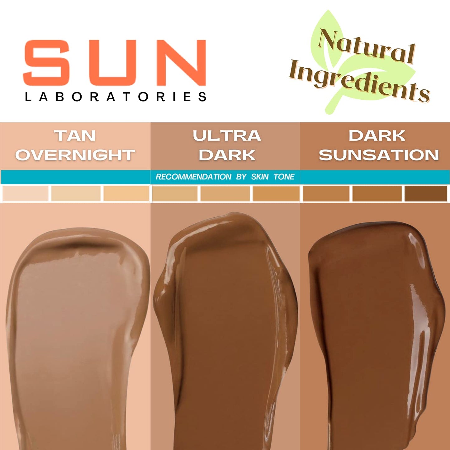Sun Laboratories By Giesee Dark Sunsation Self-Tanning Lotion for - 2 Pack 8 oz | Ultra Dark Tanning Lotion, Natural Self Tanner, Non-Toxic Tanning