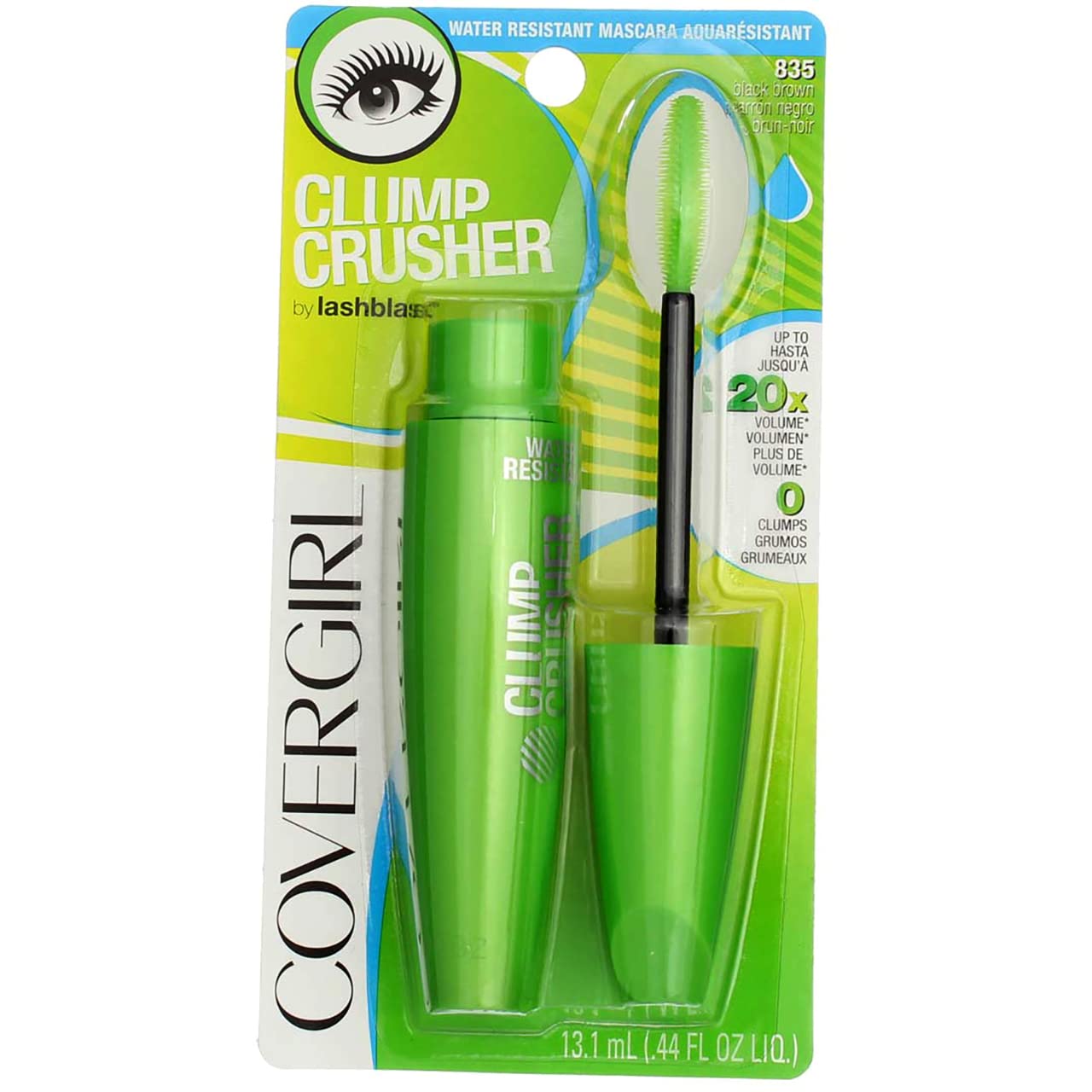 CoverGirl Lashblast Clump Crusher Black Brown 835 Water Resistant Mascara -- 3 per case.