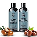 Striking Viking Beard Shampoo and Conditioner Set - 4 Fl Oz Each, Fresh Masculine Scent - Beard Wash and Conditioner for Men - Cleanses & Softens