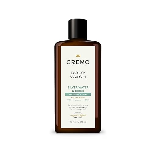 Cremo Body Wash for Men, Rich-Lathering Silver Water & Birch, 16 Fl Oz