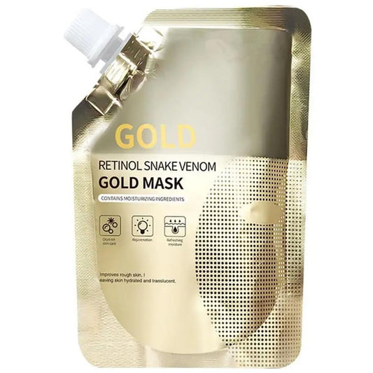 Retinol Snake Venom Gold Peel-Off Mask 100g – Anti-Aging Face Mask to Reduce Wrinkles, Fine Lines, Acne & Minimize Pores, Moisturizing
