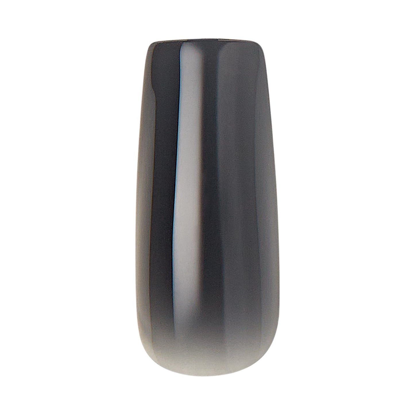 KISS Gel Fantasy Press On Nails, Nail glue included, 'Jelly Gelée', Black, Long Size, Square Shape, Includes 28 Nails, 2g glue, 1 Manicure Stick, 1