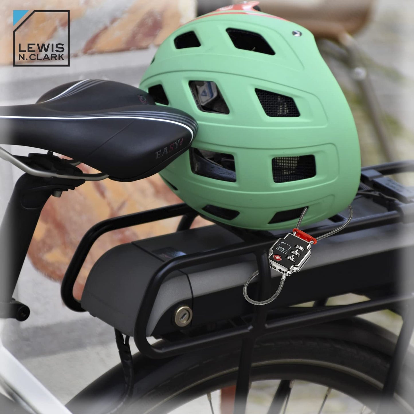 Lewis N. Clark Triple Security TSA Lock – Resettable 3-Dial Combination Padlock, Durable Travel Lock, Black (1 Pack)