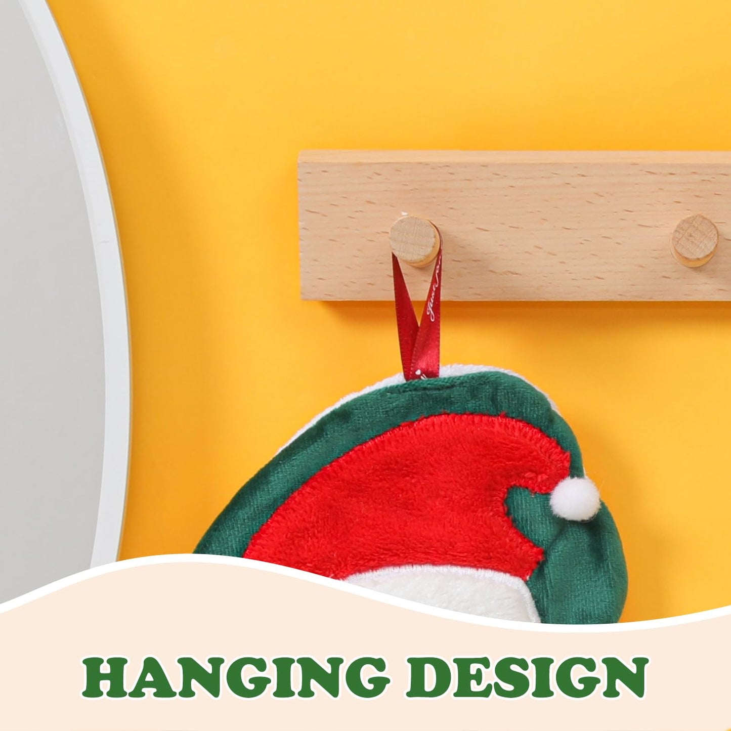 Tyrafry Luxury Holiday Christmas Hand Towels, Absorbent Hand Towel for Kitchen Bathroom Bedroom, Set of 4