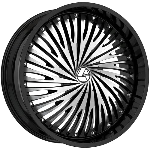 Azara AZA-526 22x8.5 5x112 5x114.3 +38 Cb 74.1 Gloss Black & Machined