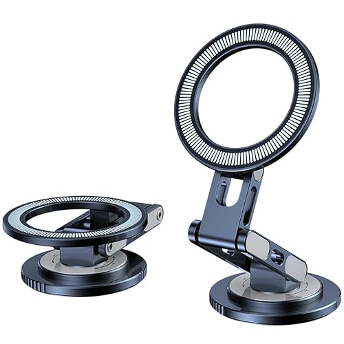 Micool Magnetic Car Phone Holder, Dashboard Mount with 360° Rotation & 720° Foldable Arm, Universal Strong Grip Tablet Stand for All Phones and Pad…