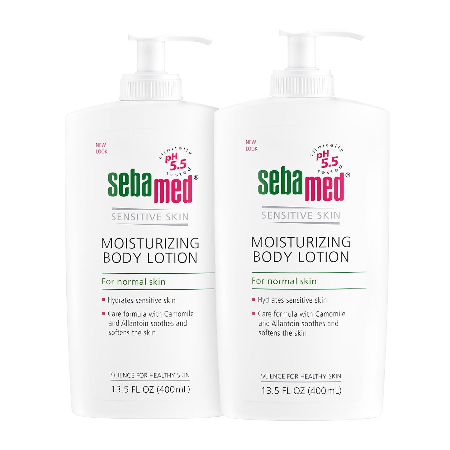 Sebamed Moisturizing Body Lotion for Normal and Sensitive Skin 13.50 Fl oz (400mL) with Pump Pack of 2