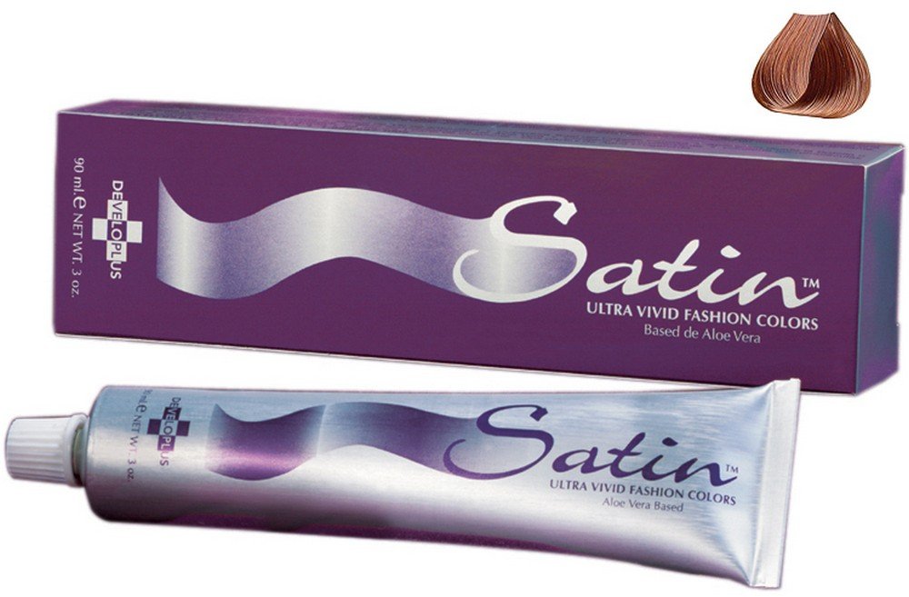 Satin Ultra Vivid Fashion Colors, 7GC Golden Copper Blonde Hair Dye, 3 oz., Gold Copper Series Permanent Hair Dye, Made with Soy Protein and Aloe