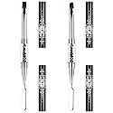 Ycyan 2Pcs Polygel Nail Brush & Picker, Dual-ended Oval & Flat Gel Nail Brushes Polygel Slice Tool for PolyGel UV Builder Gel Nails Extension