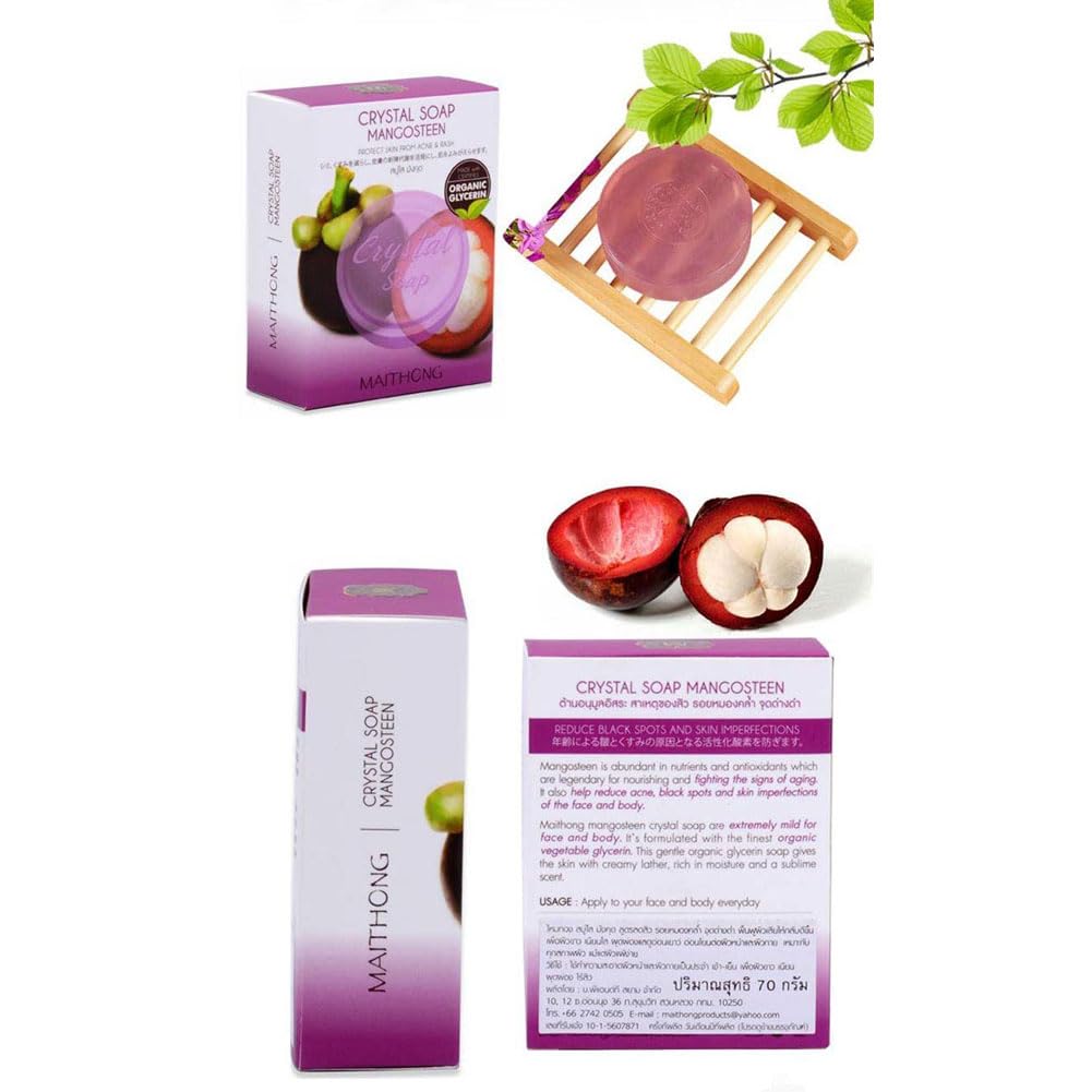 Maithong Crystal Soap (Mangosteen) 70 Gram. Beauty & Personal Care Maithong