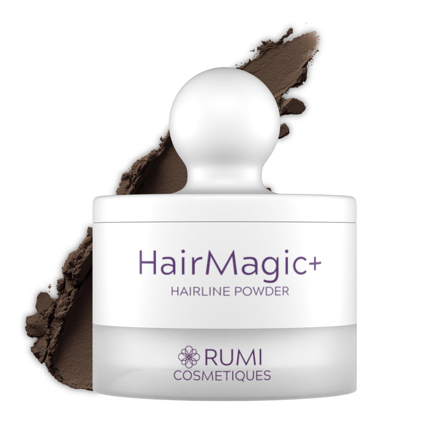 Rumi Cosmetiques HairMagic+ Root Touch Up Powder for Mature Women - Instant Gray Hair Coverage & Hairline Filler - Water-Resistant, Natural Finish