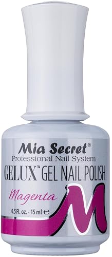 Mia Secret Gelux Soak-off gel nail polish color Magenta - Gel polish cured with nail lamp - Esmaltes para uñas en gel de larga duración para lampara Beauty & Personal Care Mia Secret