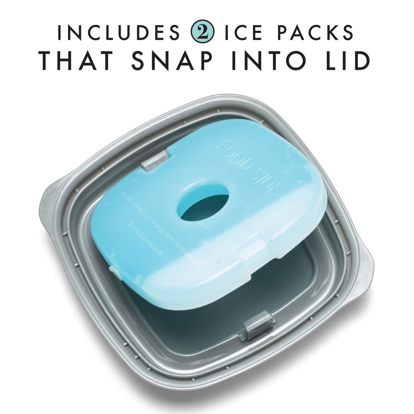 Fit & Fresh Small Plastic Containers With Lids 8 oz, Small Snack Containers With Lids, Reusable Leakproof Dressing and Condiment Containers With Two…