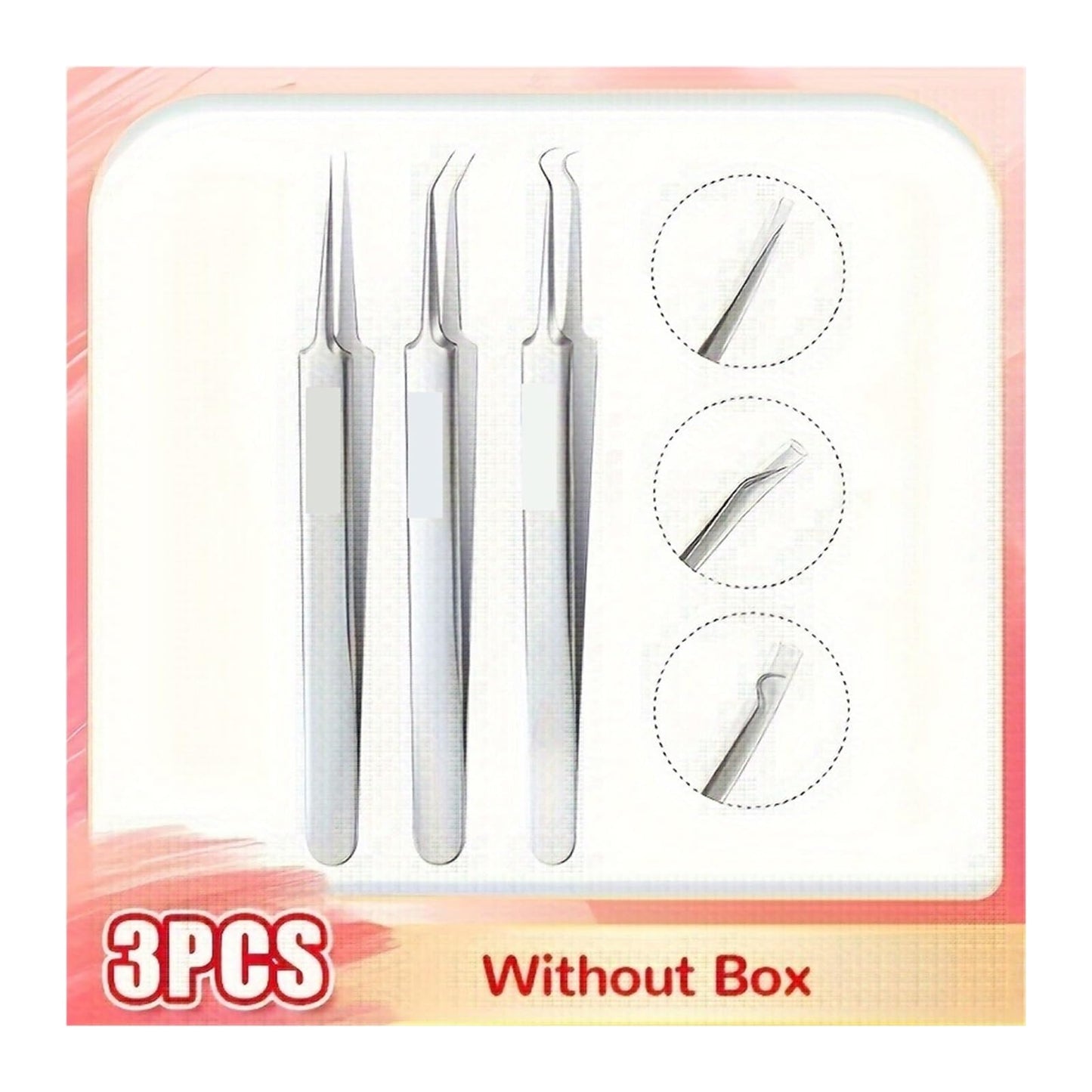 Stainless Steel Multi Functional Tweezers Manual Tools(Oblique) Beauty and Personal Care ZYCZYCZZ