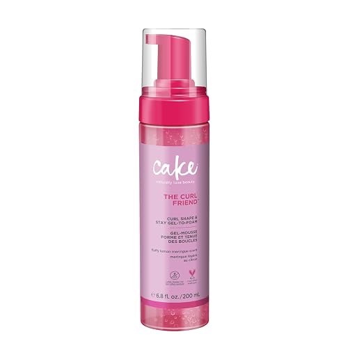 Cake Beauty Gel-to-Foam Curl Styler, The Curl Friend - High Hold & Definition - Frizz Protection- Infused with Coconut Oil & Shea Butter - For Curly