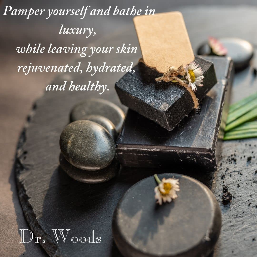 Dr. Woods Naturally Original Gentle Moisturizing, Raw Black Soap 32 oz (Pack of 6)