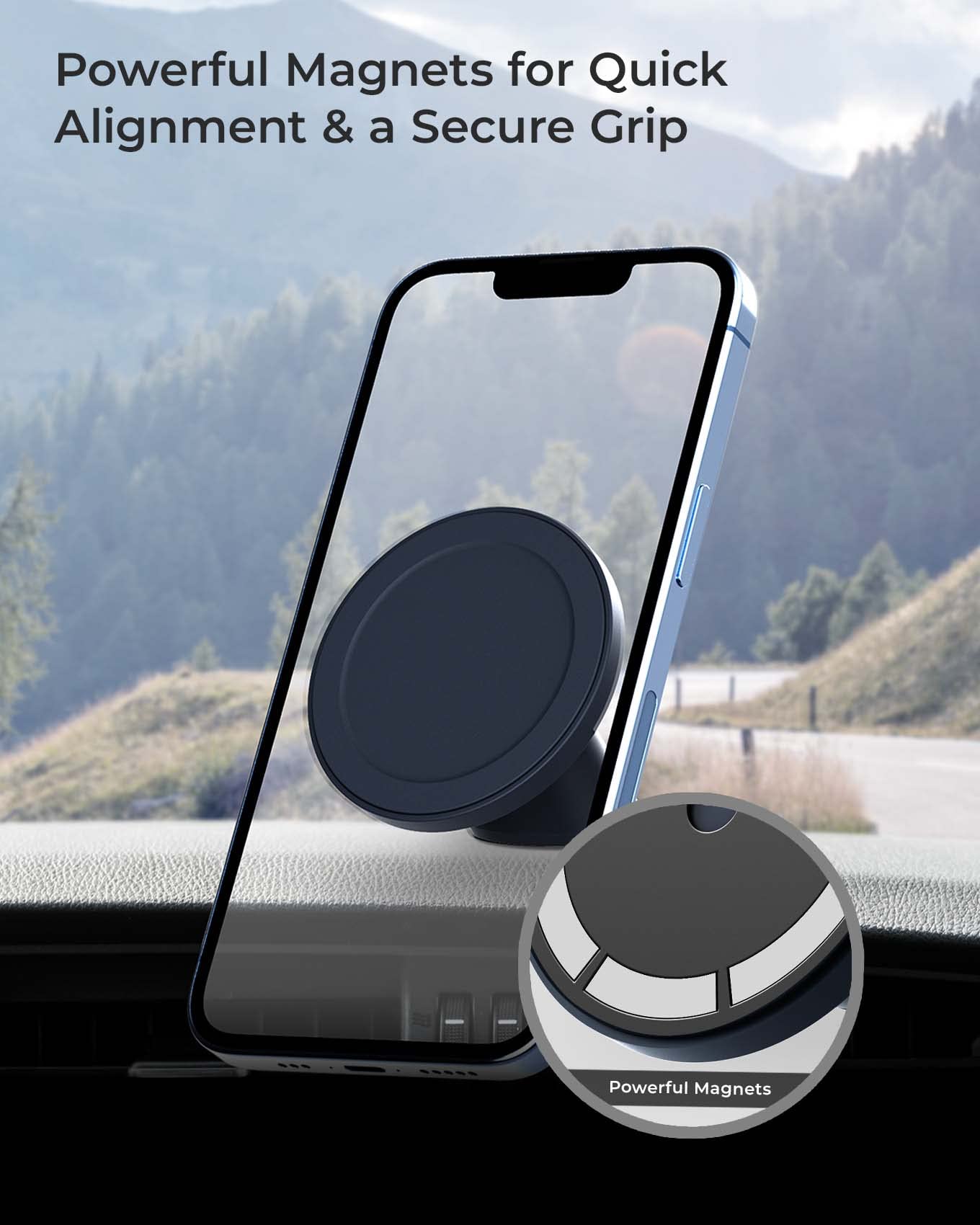 iOttie Velox Magnetic Flush Car Mount - Compatible with MagSafe iPhones, Including iPhone 12, 13, 14, and 15 Series