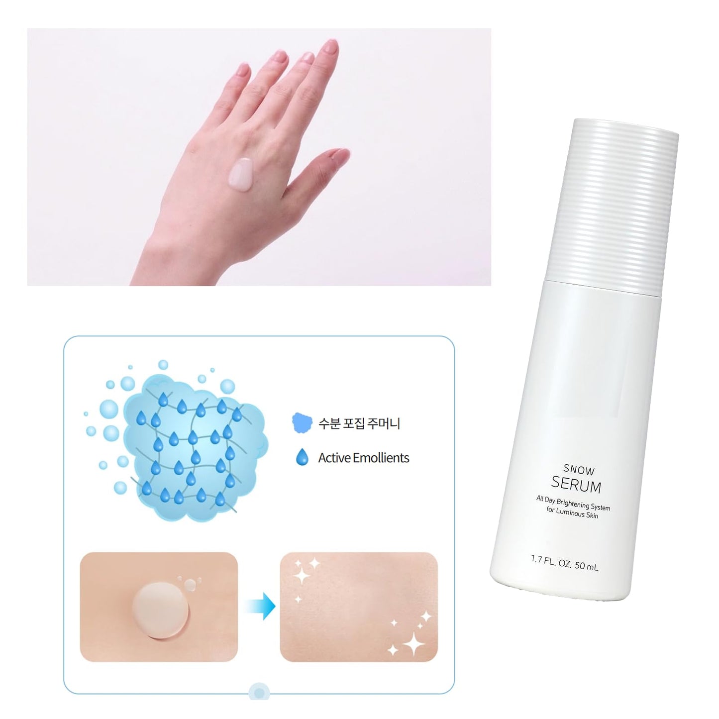 Lightweight Formula & Moisturizing Serum, Hydrating Winter Serum, For a.t.o.m.y Snow SERUM, (1.7fl.oz. / 50ml)