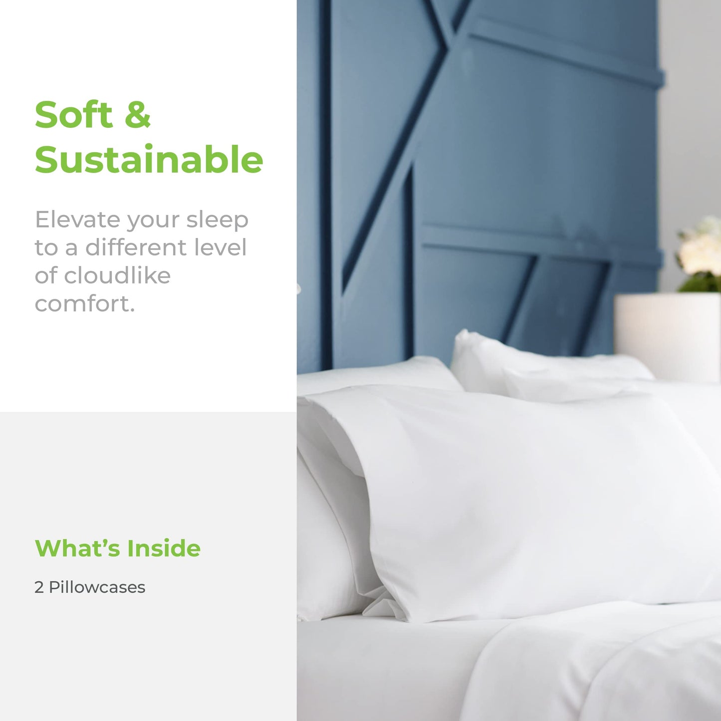 Cariloha Classic 2-Piece Twill Pillowcase Set | Beach Linen | King | Viscose Material | Allergy Resistant, Thermal-Regulating & Extra Soft