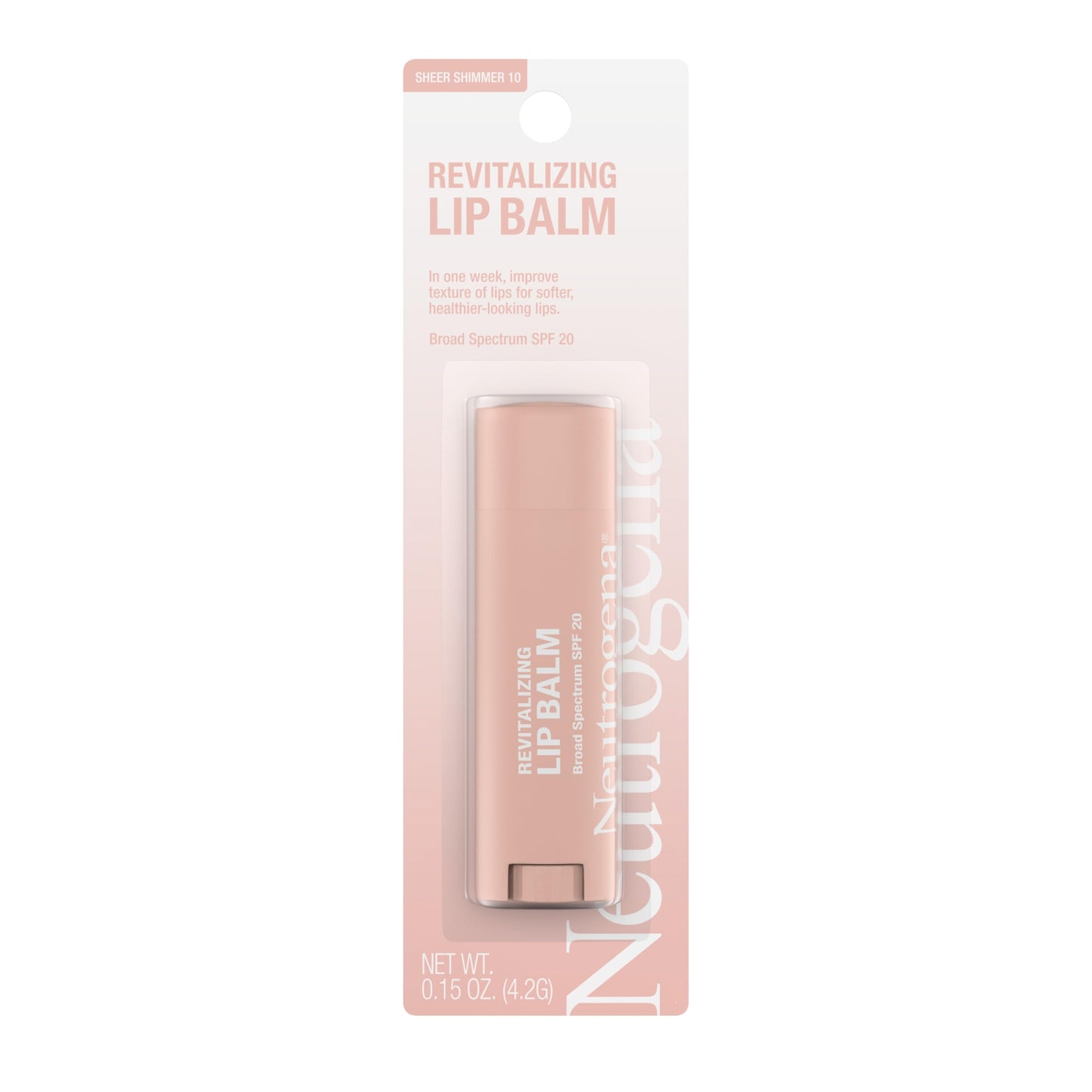 Neutrogena Revitalizing Tinted Lip Balm Broad Spectrum SPF 20 Sunscreen, Moisturizing Lip Balm with a Sheer Tint for Softer, Smoother