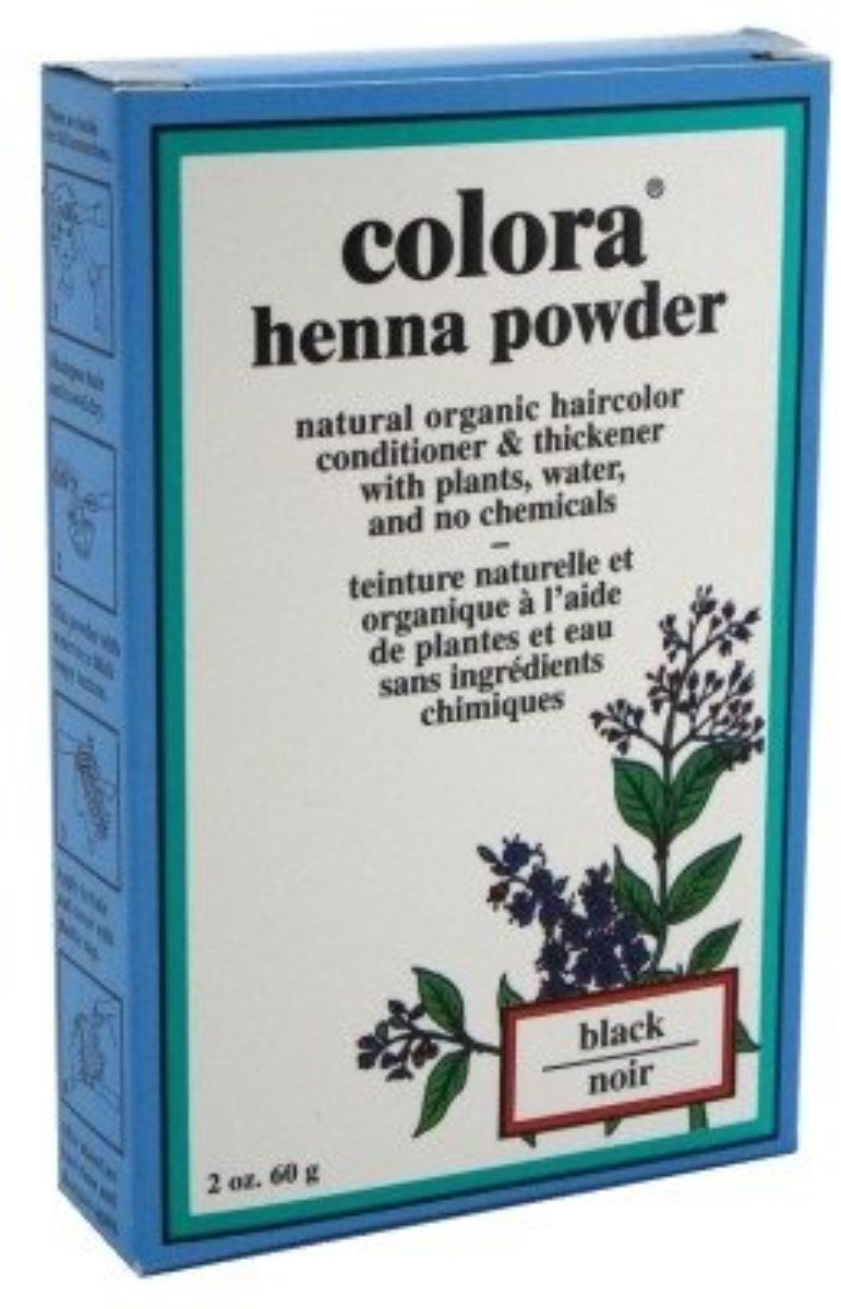 Colora Henna Powder Hair Color Black, 2 oz (Pack of 12)