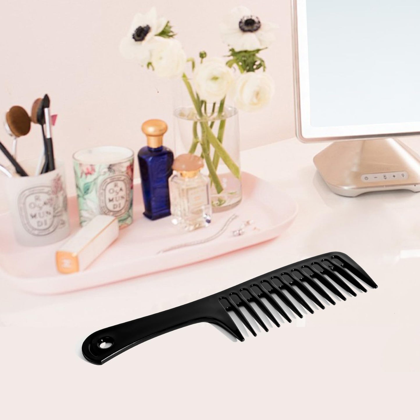 Fgail 4PCS Wide Tooth & Rat Tail Hair Combs Set for Men & Women(Black+Purple) Beauty and Personal Care Fgail