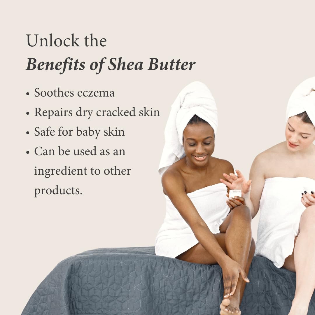 Shea Radiance P.U.R.E Raw Shea Butter | 100% Natural & Unrefined Body Butter | Soothes, Softens, & Increases Collagen | Long Lasting Moisture |