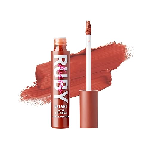 Ruby Kisses Lip Vinyl Tint - High-Pigment, Transfer-Proof, Smudge-Proof Liquid Lipstick, Soft-Satin Shine, Lightweight Makeup, Long-Lasting Lip-Gloss, Full Coverage Color (Mulberry, 2.8mL)
