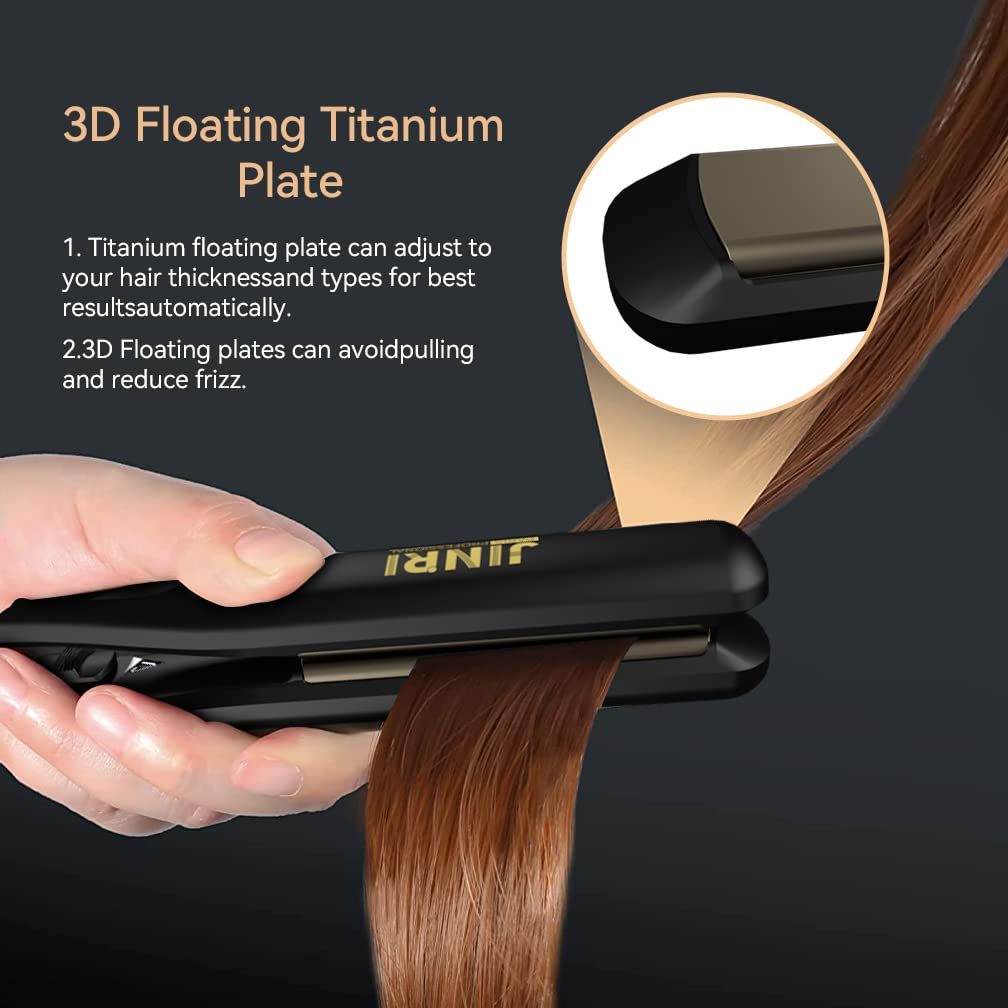 3 in 1 Hair Styling Tool: Straightening Brush, Crimper, and Flat Iron | Heated Brush for Smooth, Anti-Frizz Hair | Electric Straightener