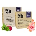 Jack59 All Natural Shampoo and Conditioner Bar Set for Hair Growth and Promotes Strength, Reduce Breakage, Hair Fall, and Scalp Issues, 3 oz & 2 oz