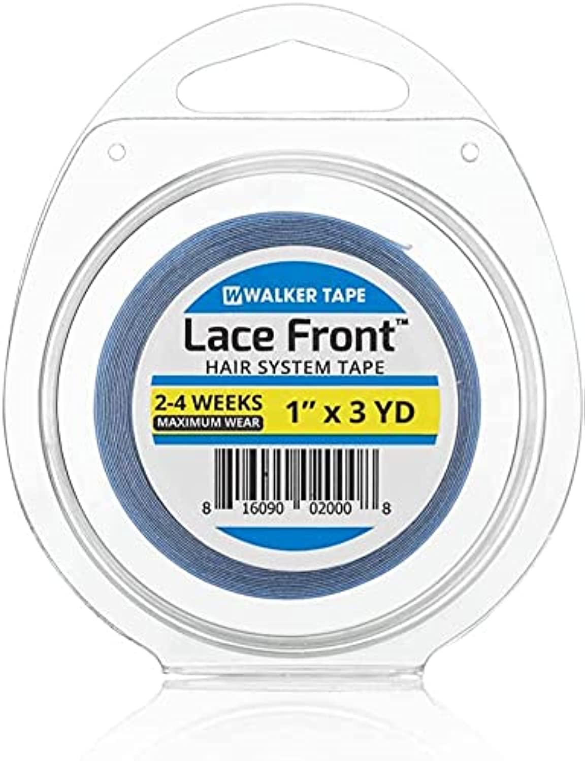 Walker Tape Blue Lace Double Sided Tape Roll 1" x 3 yards for Toupees & Wigs