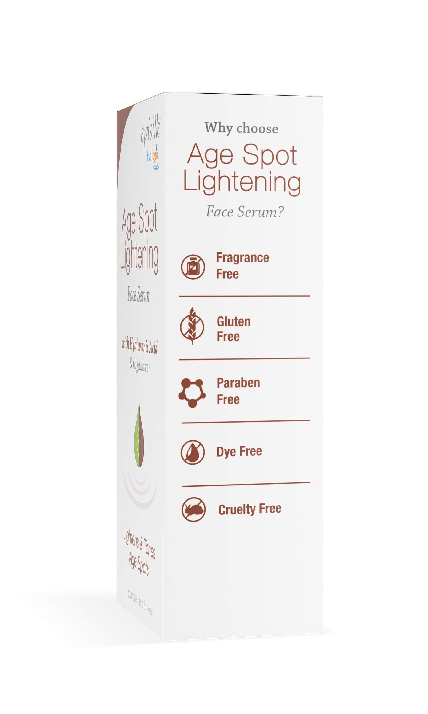 Age Spot Face Serum - Dark Spot Corrector Enriched w/Hyaluronic Acid & Gigawhite - Episilk Brightening Serum to Lighten & Tone Age Spots & Wrinkles Beauty & Personal Care Hyalogic