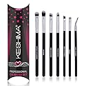 KESHIMA Professional Eye Makeup Brushes Set with Eyeshadow & Blending Brush, Smudge, Angled Crease, Pencil, Angled Eyeliner and Bent Eyeliner