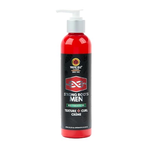 Strong Roots Men Texture Curl Cream - Flexible Hold & Soft Touch, Enhances and Defines Curl, Moisturizing, Easy to Style, Anti Frizz, Jamaican Black