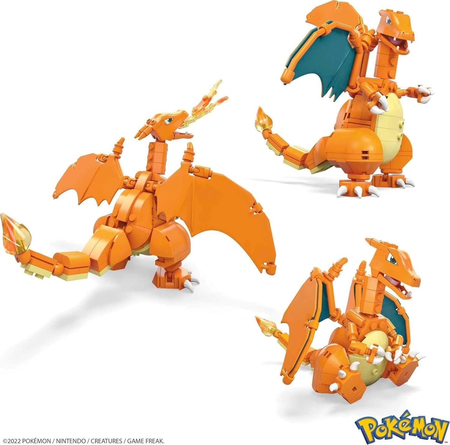 MEGA Pokémon Building Toys Set Charizard with 222 Pieces, Articulated and Poseable, 4 Inches Tall, for Kids