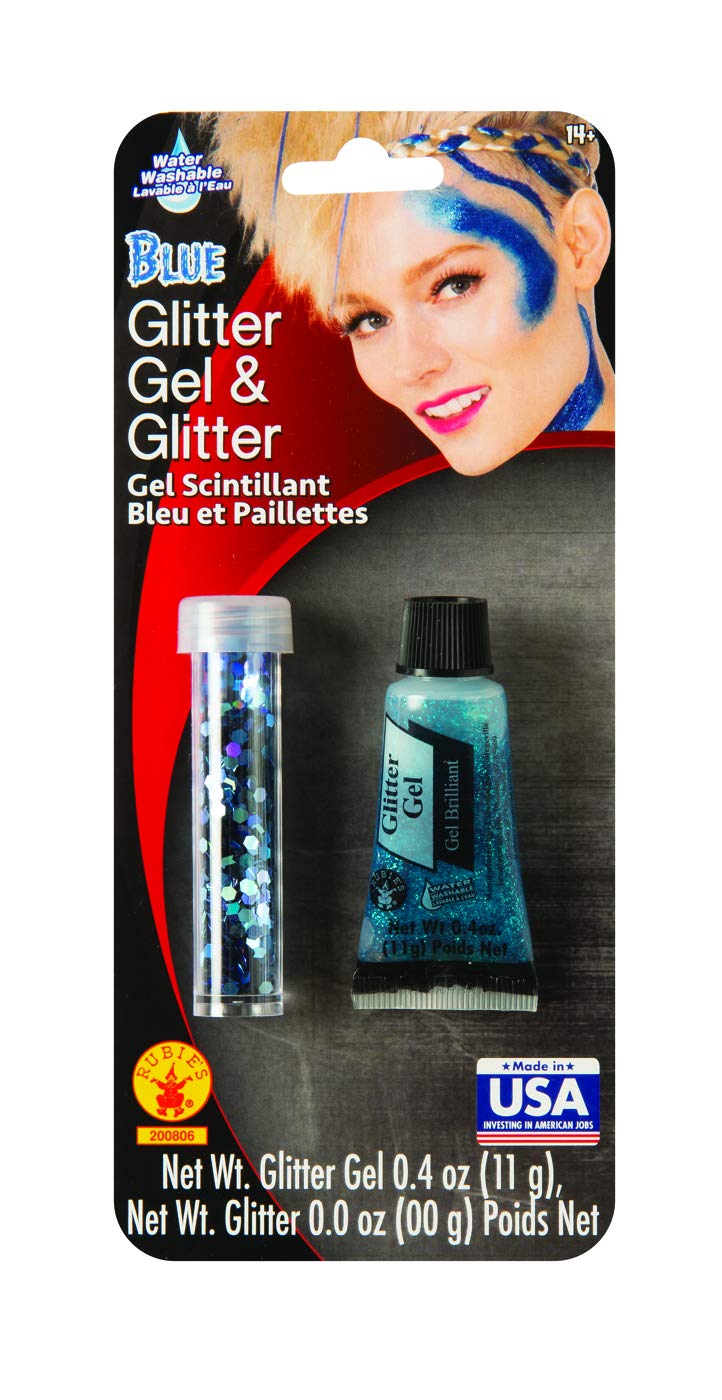 Rubies Chunky Blue Loose and Gel Glitter Makeup Set .4 Ounces