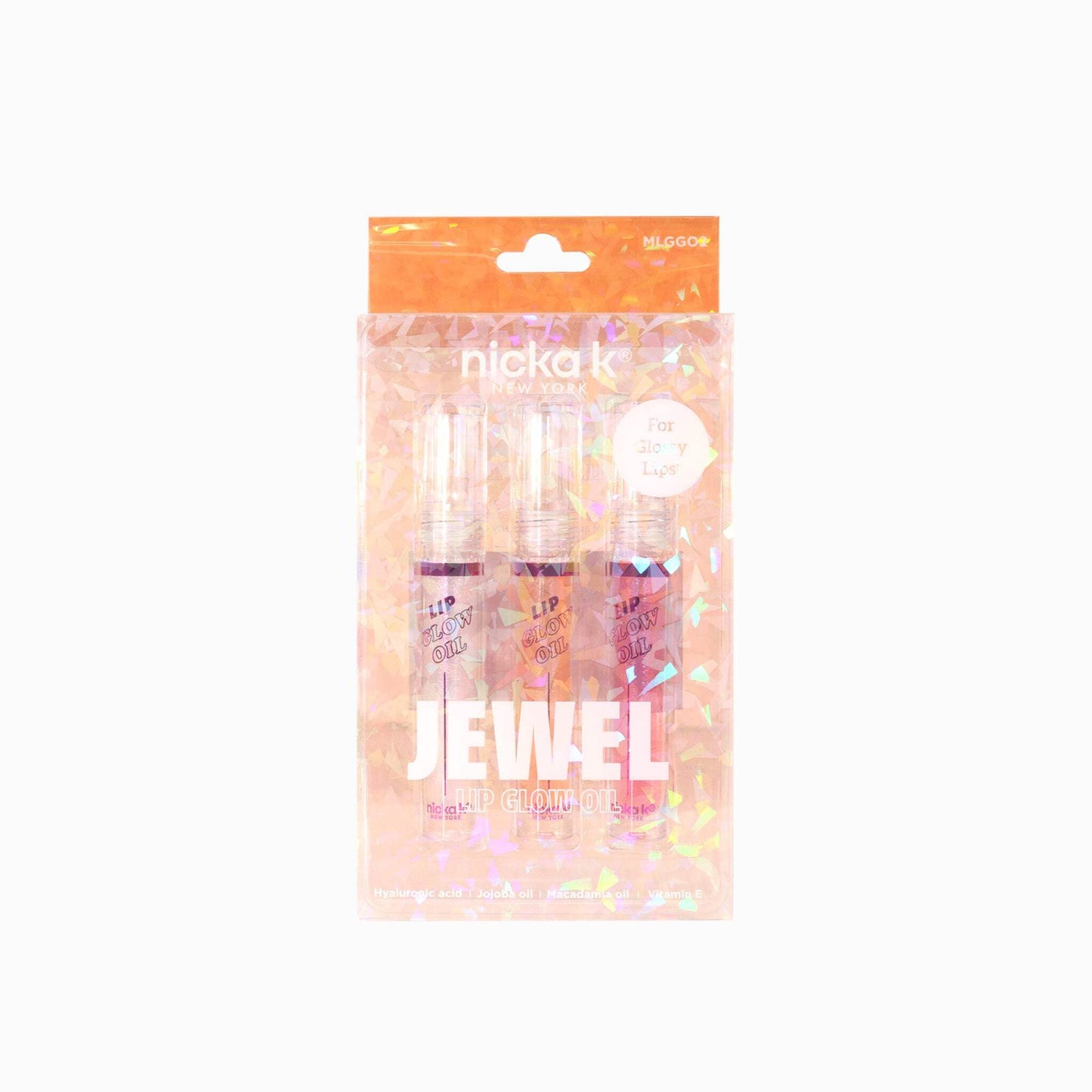NICKA K NEW YORK Jewel Lip Glow Oil, Glossy Lips, Smooth, Lightweight, Non-Sticky (MLGGO2 Opal)