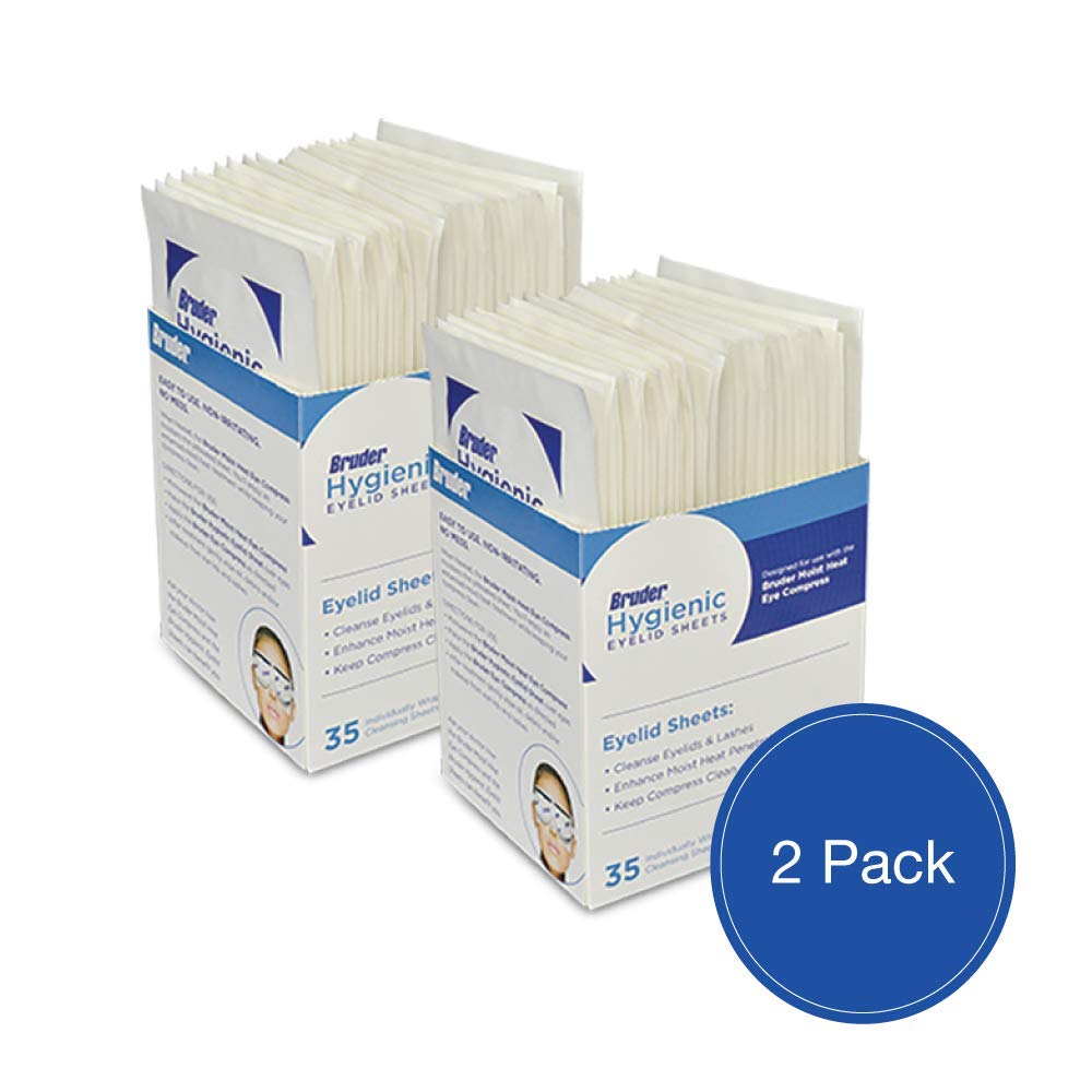 Bruder Hygienic Eyelid Sheets Micro Fine Individually Wrapped Untreated Sheets 35 Count Box (Pack of 2) Beauty and Personal Care Bruder