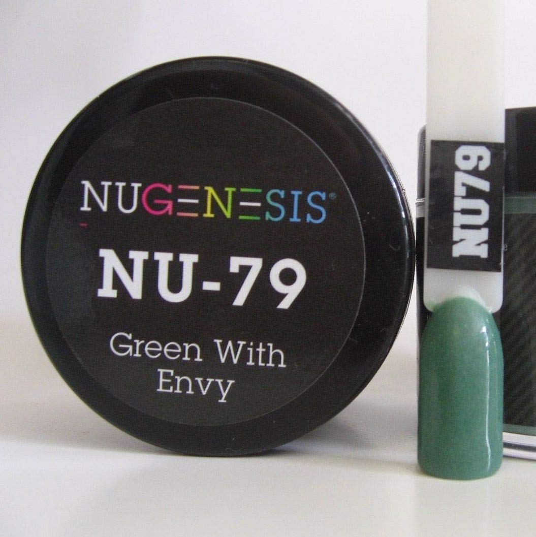 NuGenesis Nail Dipping Powder Color 1.5oz/43g jar - (NU79 GREEN WITH ENVY) Beauty & Personal Care Nugenesis