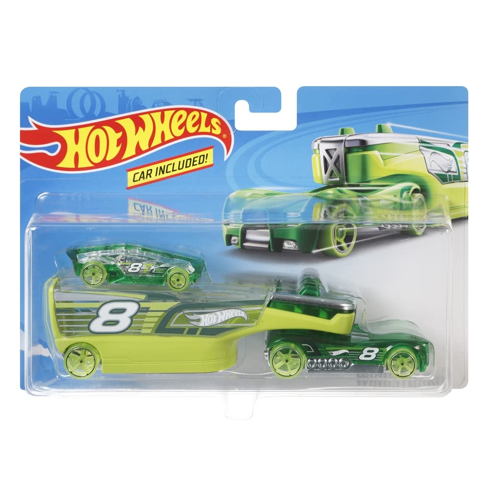 Hot Wheels Wingstorm Vehicle - Semi-Truck with Car ~ Detachable Trailer