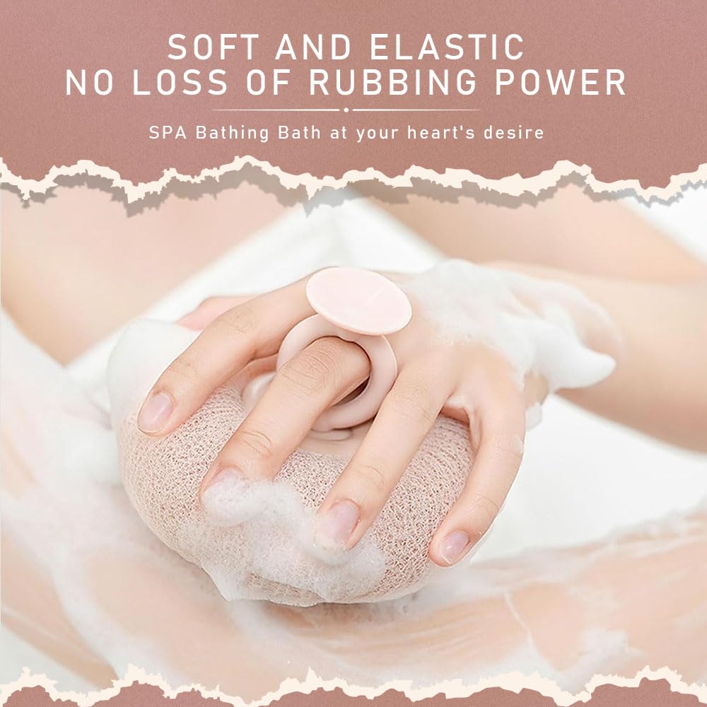 Super Soft Sunflower Suction Cup Bath Ball, 3D Exfoliating Body Bath Sponge for Adults and Children, Women and Men, Skin Friendly Sponge Mesh Pouf Beauty and Personal Care Cecurpo