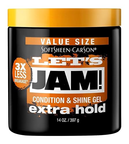 Lets Jam Condition & Shine Gel Extra Hold 14 Ounce Jar (414ml) (2 Pack)