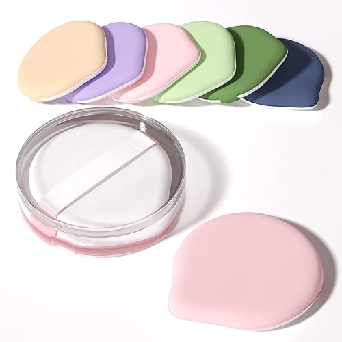 MOHOPE 8Pcs Air Cushion Makeup Puffs for Foundation with Portable Box, No Latex Blending Sponge for Liquid, Cream, Foundation and Powder, Teardrop