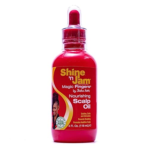 AmPro Shine-n-Jam Magic Fingers Nourishing Scalp Oil - Intensely Moisturizes and Soothes Dry or Sensitive Areas - Formulated with Natural Oils