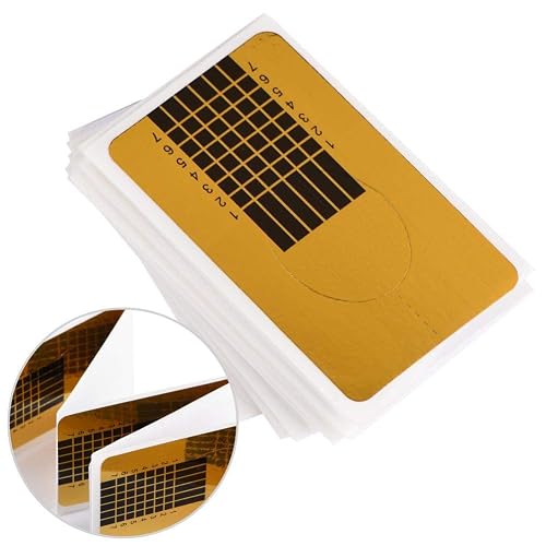50Pcs Self-Adhesive Nail Art Extension Base Film UV Tool, Perfectly Shaped Nail Extension Stickers, Suitable for Professional Nail Technicians Beauty & Personal Care HURRISE