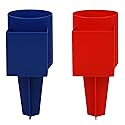 2-Pack Beach Drink and Phone Holder with Pocket - Sand Spike Cup Organizer for Sunglasses, Keys, and More - Ideal for Beach, Garden, and Outdoor…
