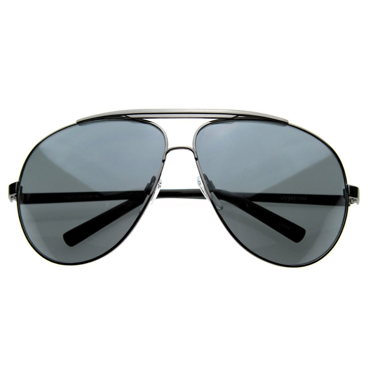 zeroUV Oversized Aviator Sunglasses for Men and Women, UV400 Protected 80s Style Large Aviators 70mm (Gunmetal/Smoke)