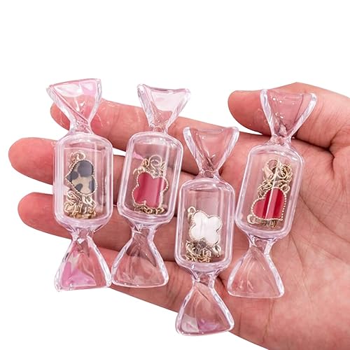 FZBNSRKO 50Pcs Candy Shaped Jewelry Box Mini Candy Jewelry Organizer Earring Organizers Box For Travel Jewelry New Year Valentine's Day Present…