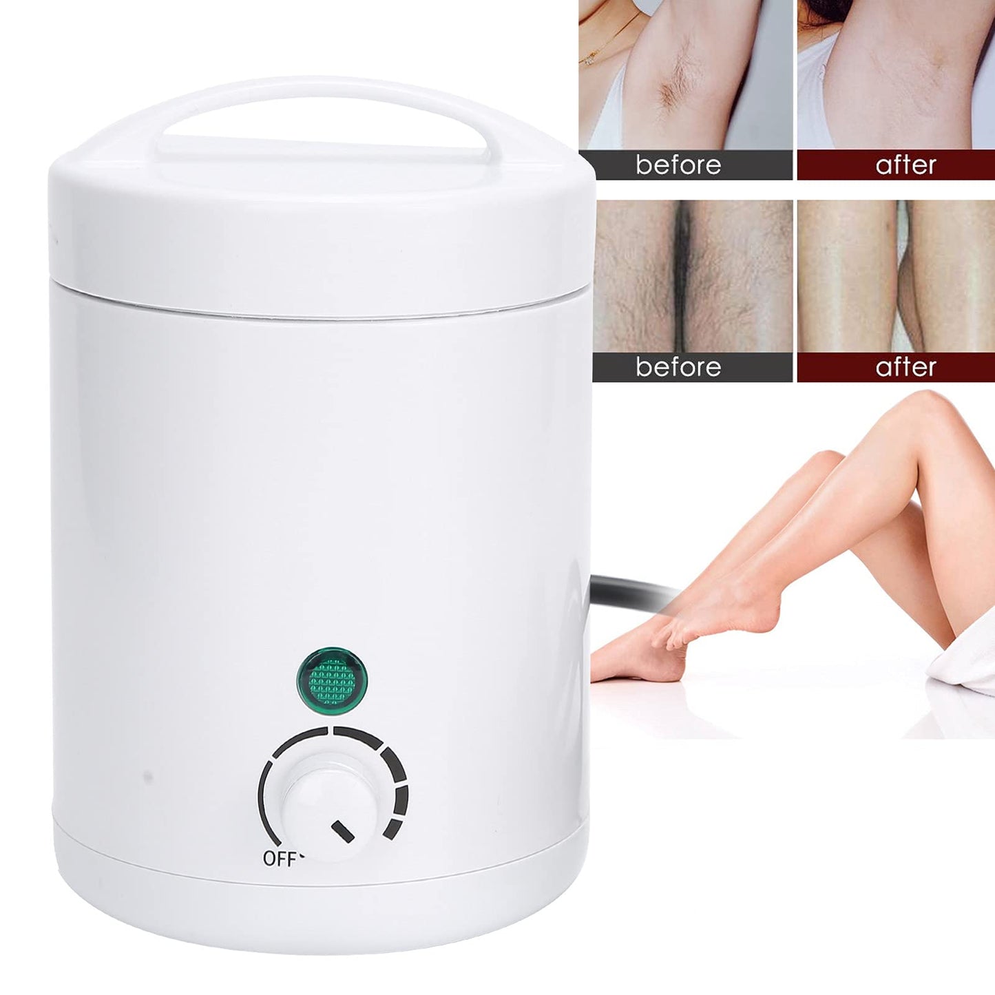 Mini Multi-Purpose Wax Warmer for Hair Removal - Paraffin Wax Pot for Home or Salon Use (for Women & Men) - Roll-On Waxing Warmer Machine Beauty and Personal Care ZJchao