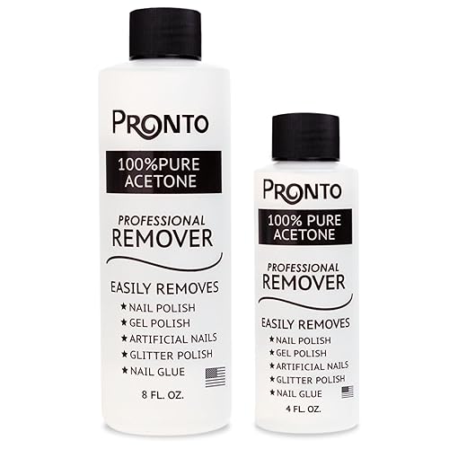 Pronto 100% Acetone Gel Nail Polish Remover - Gel Polish Remover for Nails | Acetone Nail Polish Remover & Acrylic Nail Remover for Removal of Glue